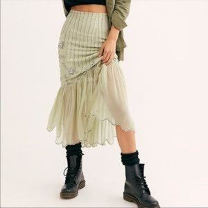 NWT free people bali rise to the sun skirt Sz 10